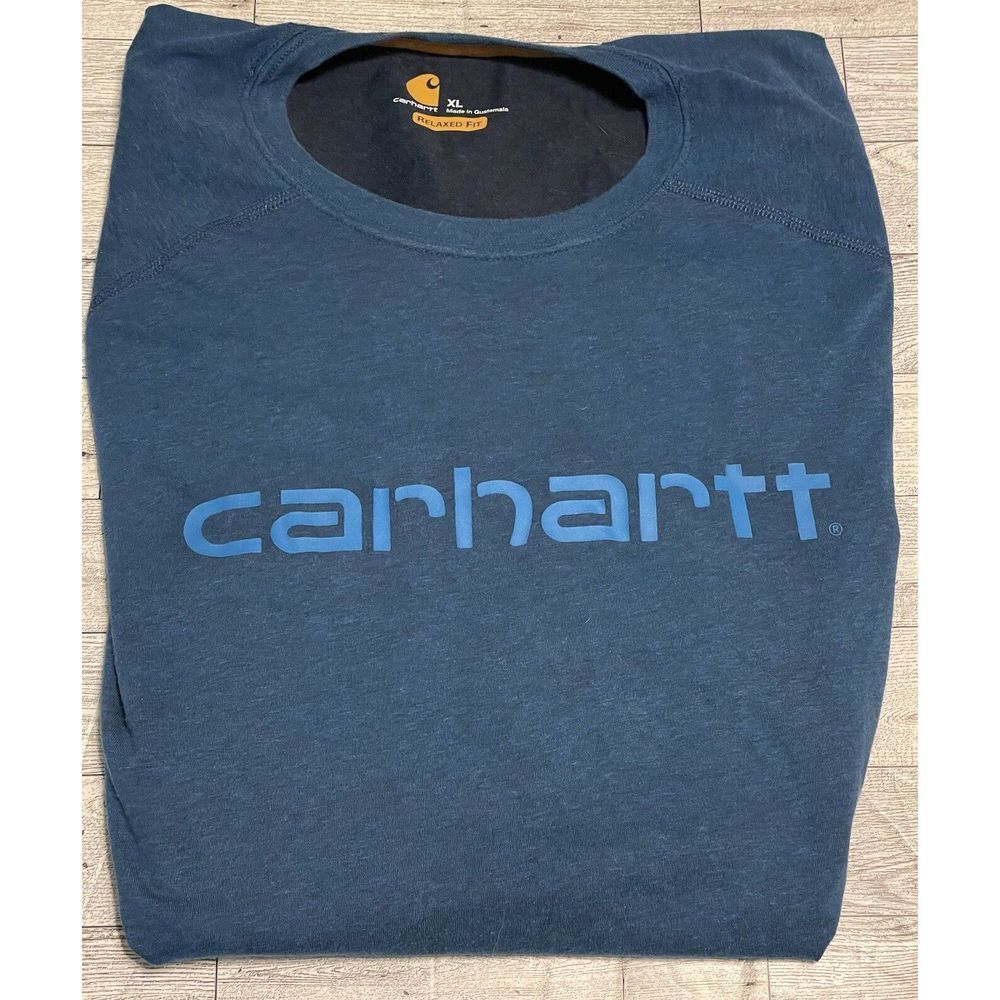 Men's Carhartt Short Sleeve Tshirt Relaxed Fit XL teal Blue